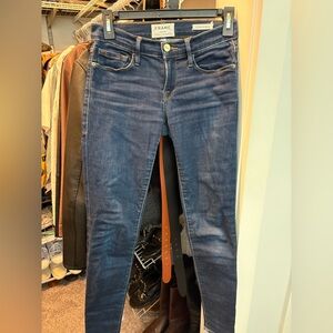 Frame Denim Dark Blue Skinny Jeans